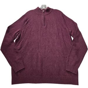 Croft & Barrow‎ Quarter Zip Mock-Neck Sweater XXL Tall
